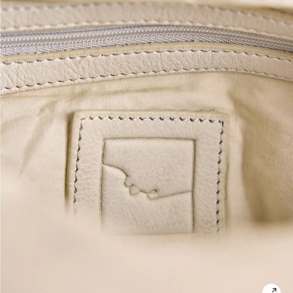 NWT Free People Cream Shoulder Bag with Charms and Bandana - Picture 7 of 9